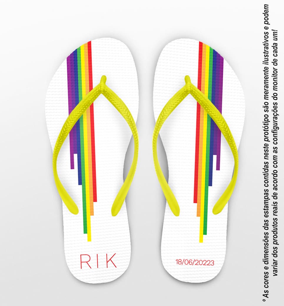 Chinelo Casamento LGBTQ Personalizado COD 10776