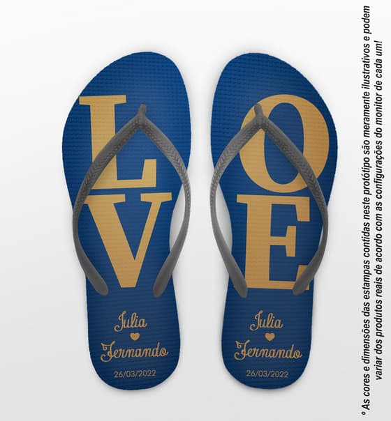 Chinelo Casamento Love Personalizado COD 10228