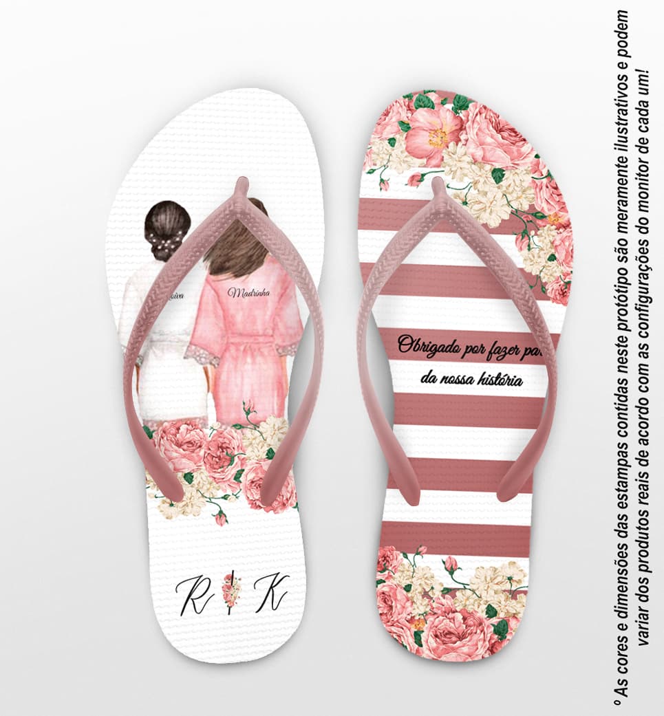 Chinelo Casamento Madrinha Personalizado COD 10269