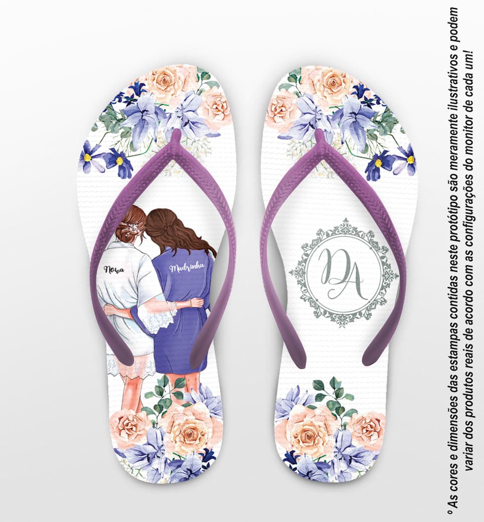 Chinelo Casamento Madrinhas Personalizado COD 10745