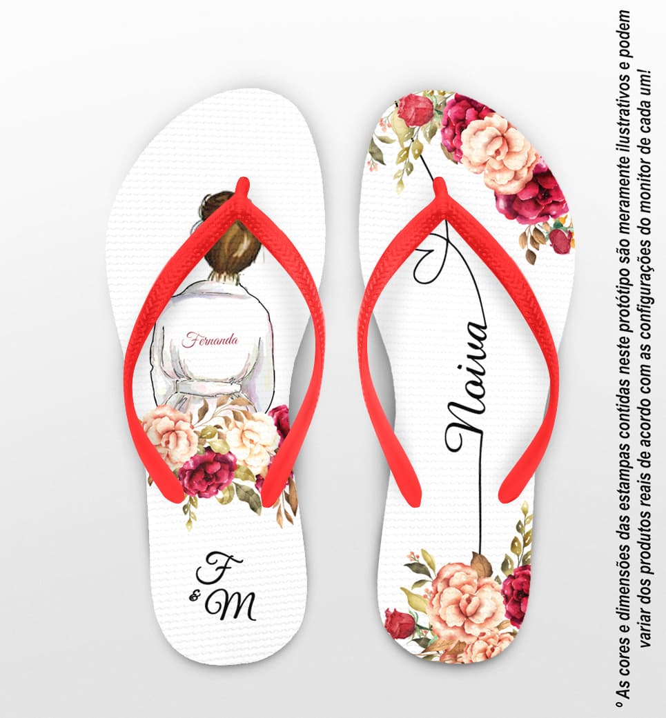 Chinelo Casamento Noiva Personalizado COD 8212