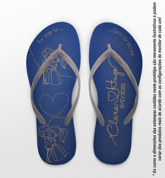 Chinelo Casamento Noivinhos Personalizado COD 10232