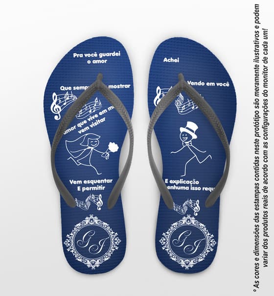 Chinelo Casamento Noivinhos Personalizado COD 10253