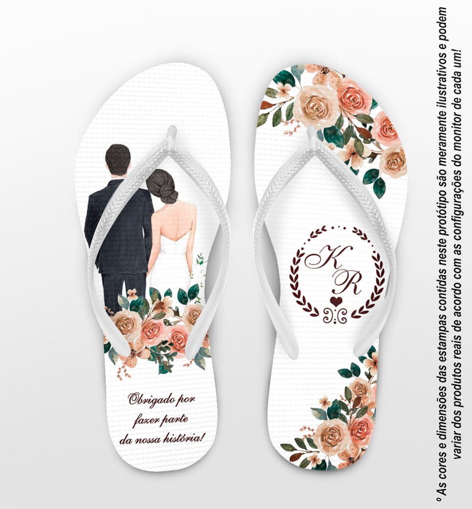 Chinelo Casamento Noivinhos Personalizado COD 10768
