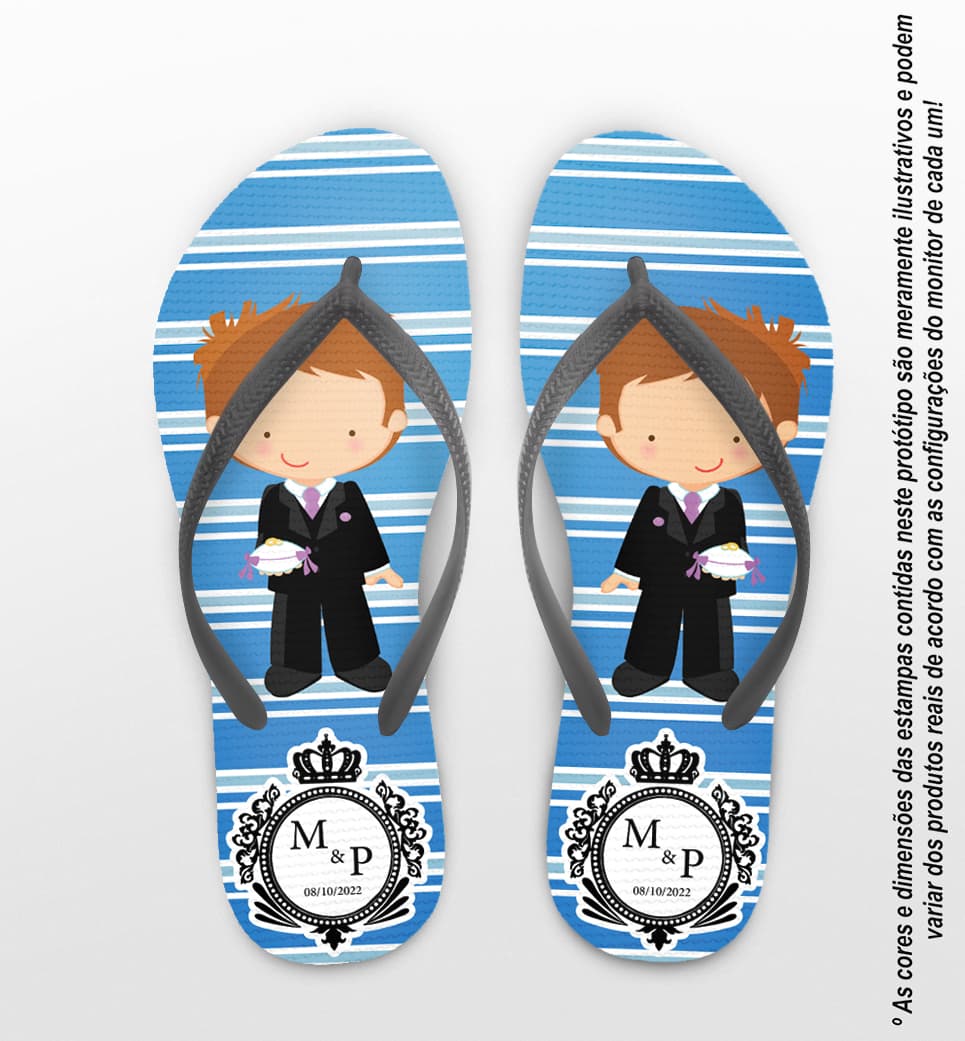 Chinelo Casamento Pajem Personalizado COD 10582