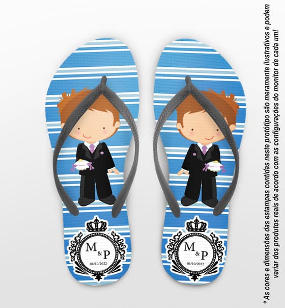 Chinelo Casamento Pajem Personalizado COD 10582