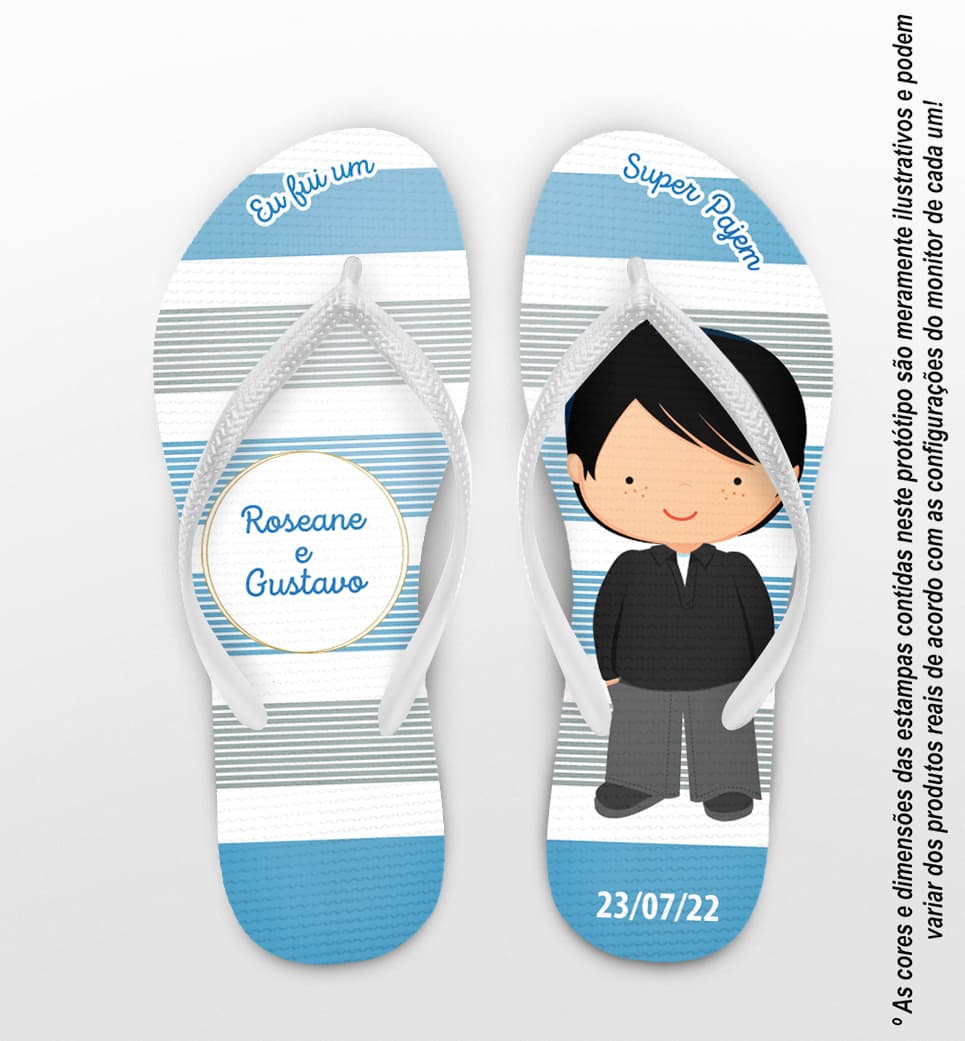 Chinelo Casamento Pajem Personalizado COD 10769
