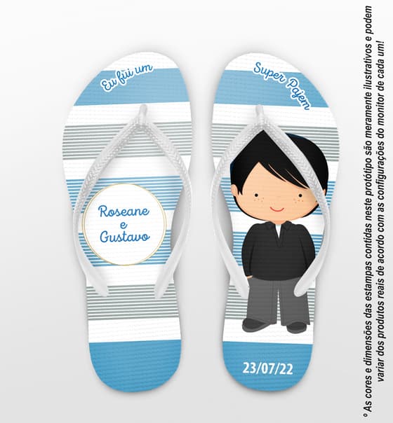 Chinelo Casamento Pajem Personalizado COD 10769