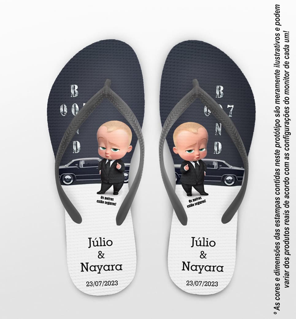 Chinelo Casamento Pajem Personalizado COD 10770