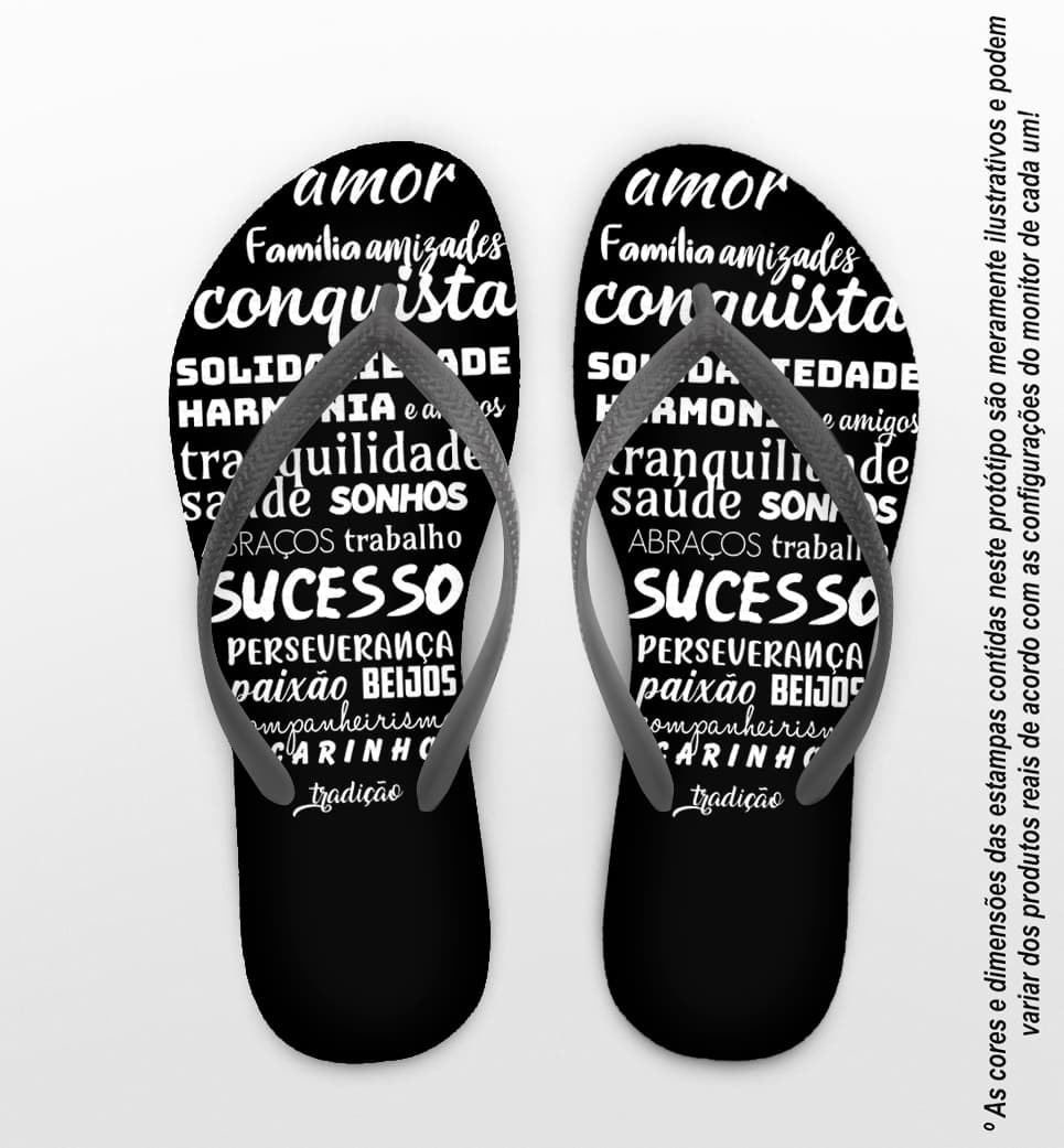 Chinelo Casamento Palavras Personalizado COD 8192