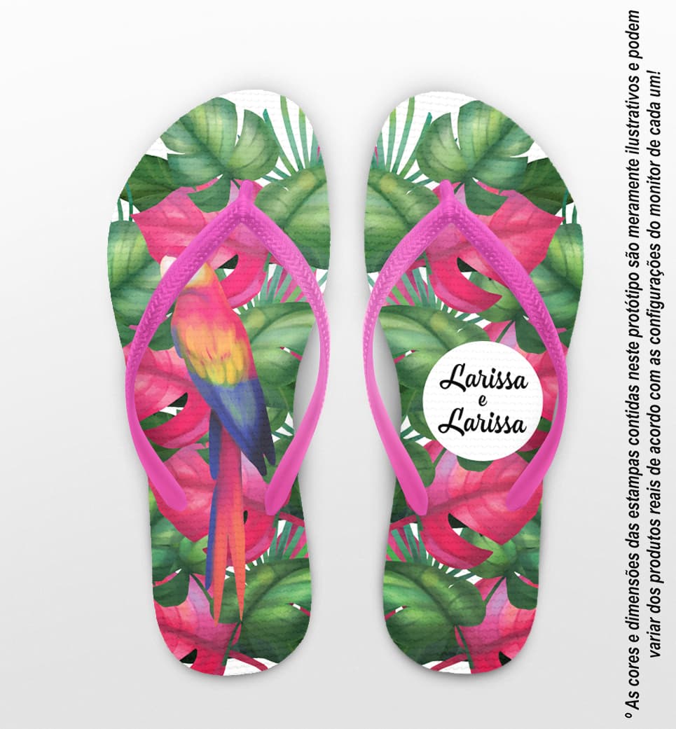 Chinelo Casamento Personalizado Floral COD 9349