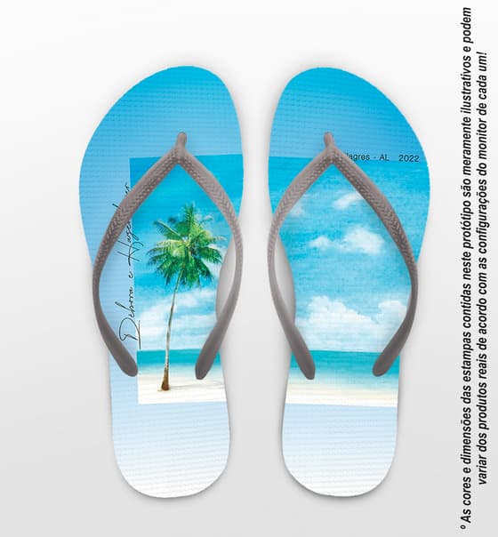Chinelo Casamento Praia Personalizado COD 10790