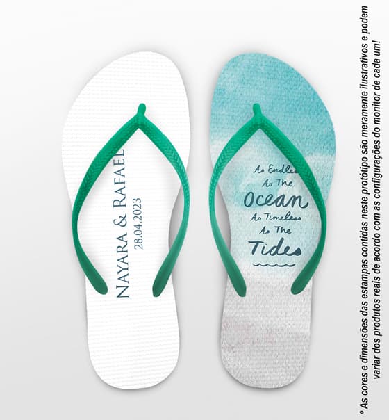 Chinelo Casamento Praia Personalizado COD 10794
