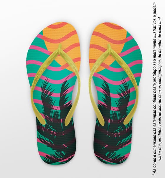 Chinelo Casamento Praia Tropical Personalizado COD 8009