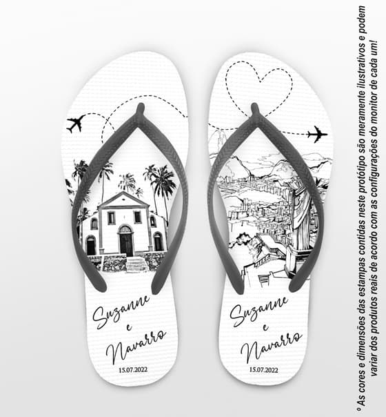 Chinelo Casamento RJ PE Personalizado COD 10225