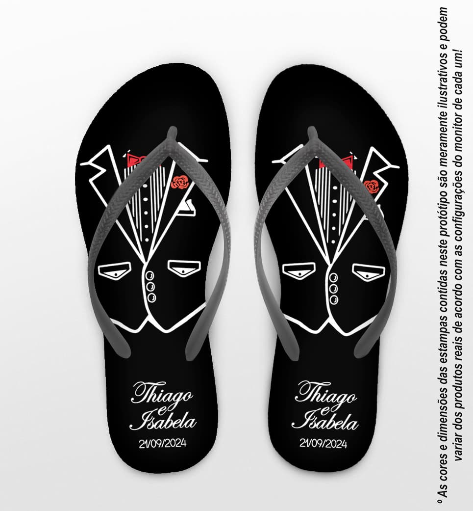 Chinelo Casamento Terno do Noivo Personalizado COD 8017