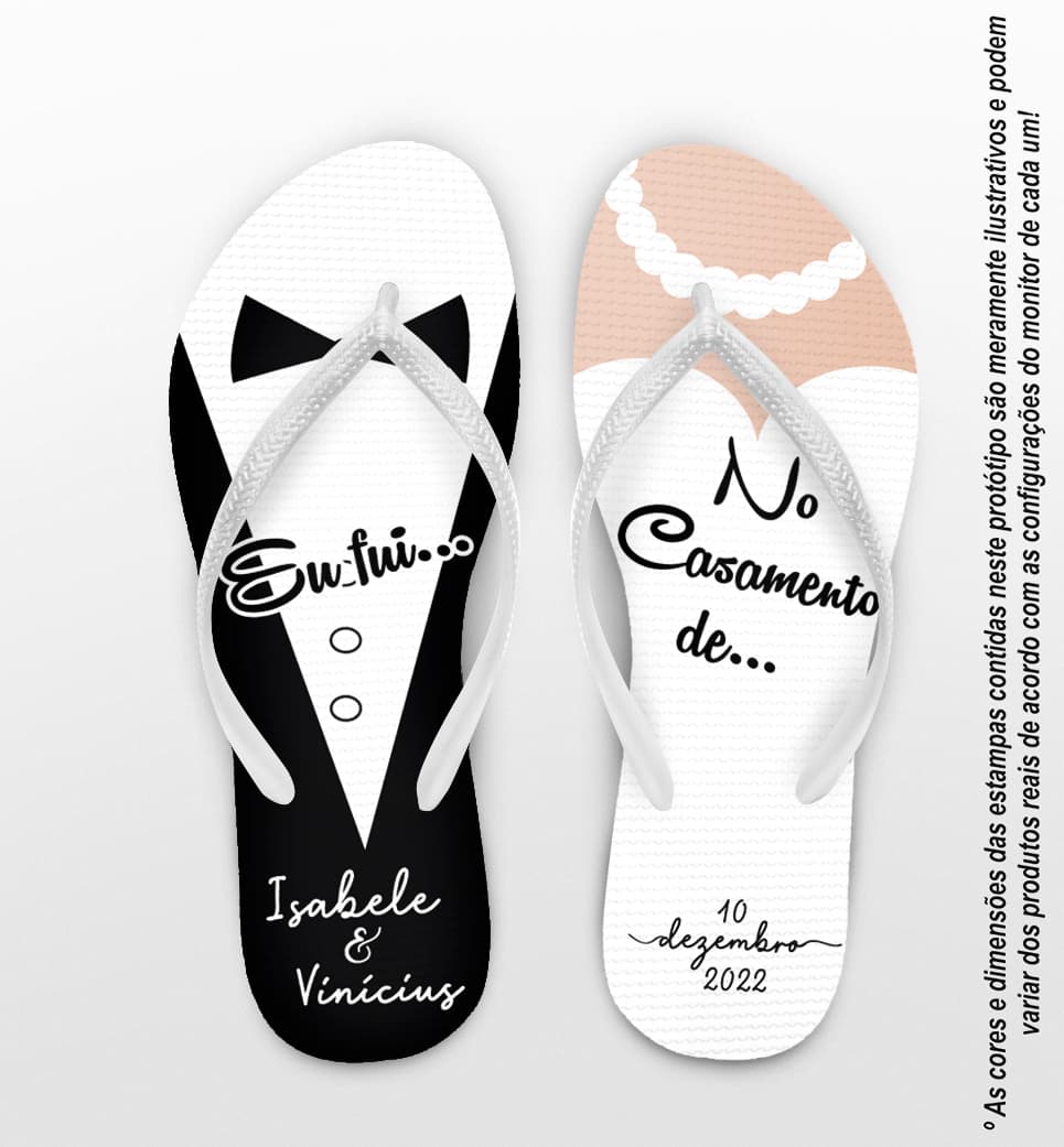 Chinelo Casamento Terno e Vestido Personalizado COD 10778