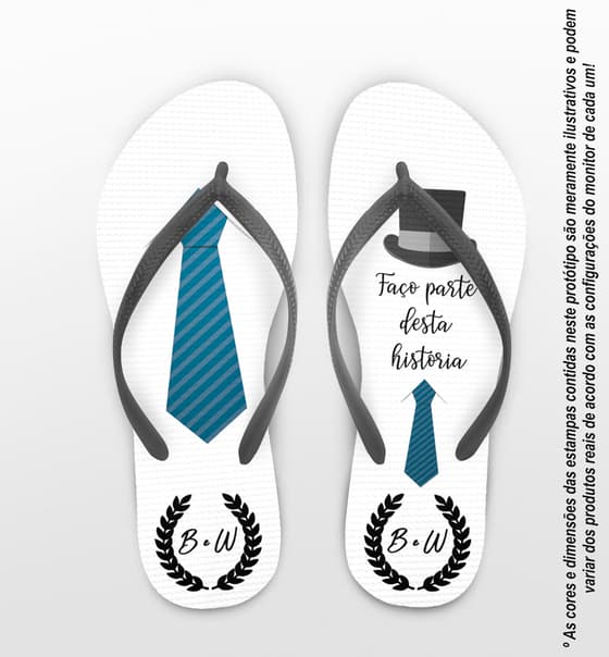 Chinelo Casamento Terno Noivo Personalizado COD 8222