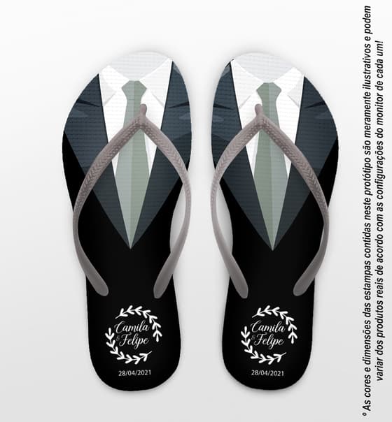 Chinelo Casamento Terno PersonalizadO COD 10255