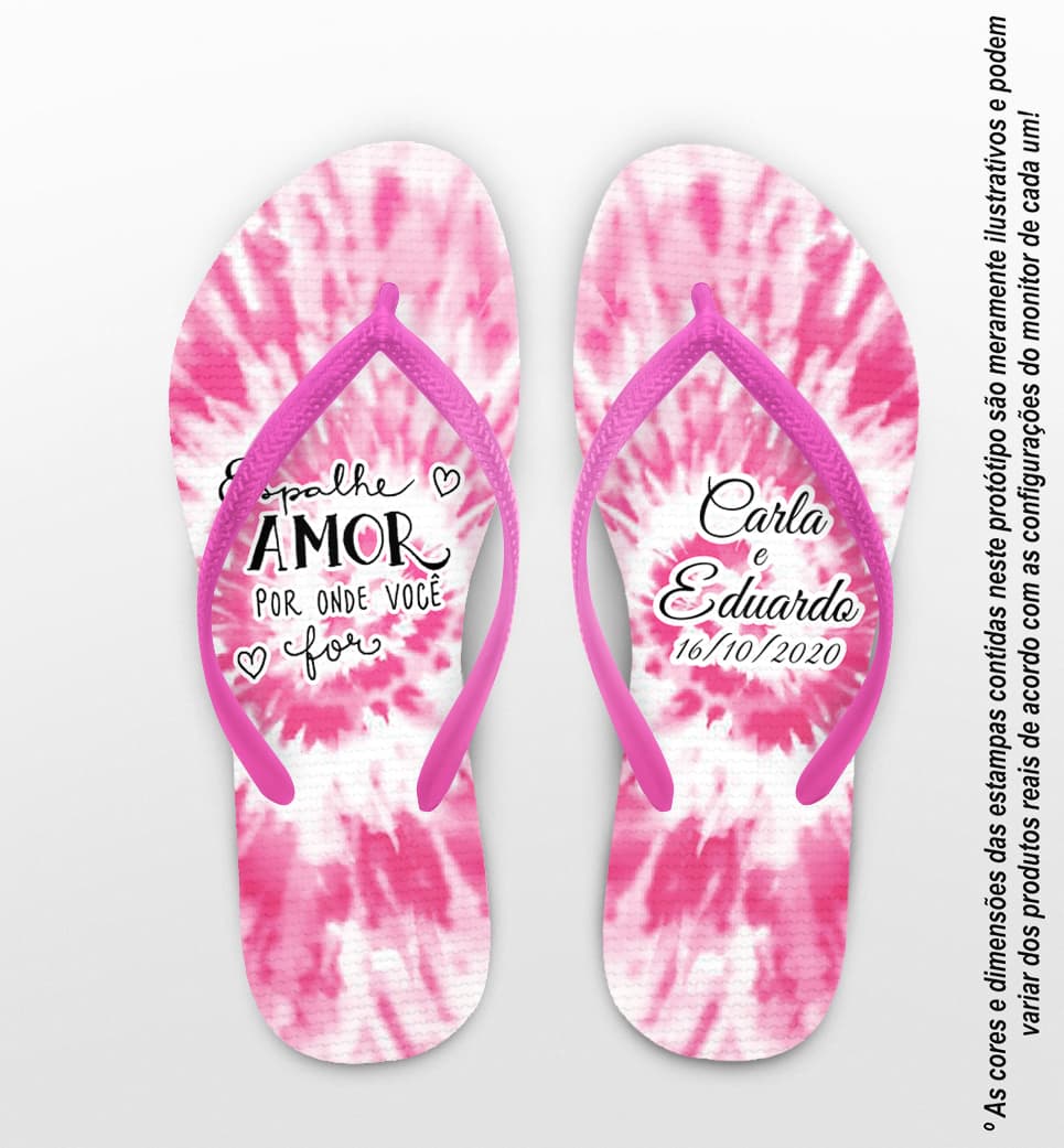 Chinelo Casamento Tie Dye Explosão Personalizado COD 7881