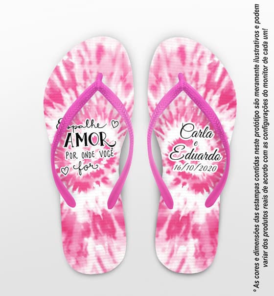 Chinelo Casamento Tie Dye Explosão Personalizado COD 7881