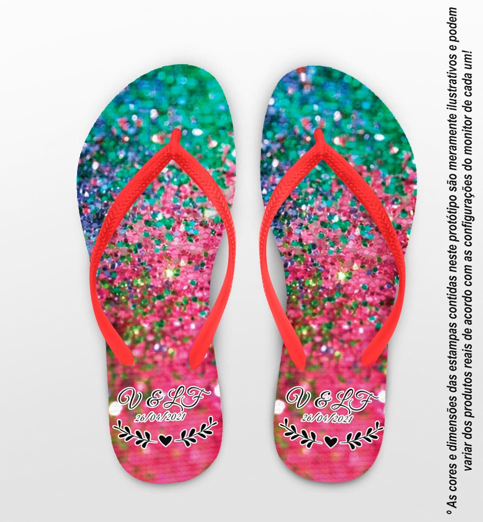 Chinelo Casamento Tie Dye Glitter Pedras Personalizado COD 7884