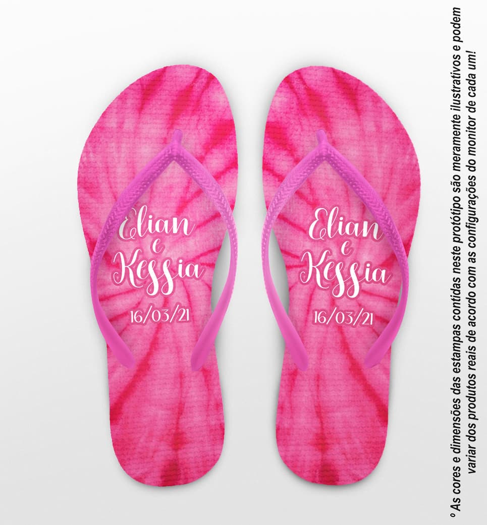 Chinelo Casamento Tie Dye Personalizado COD 7873