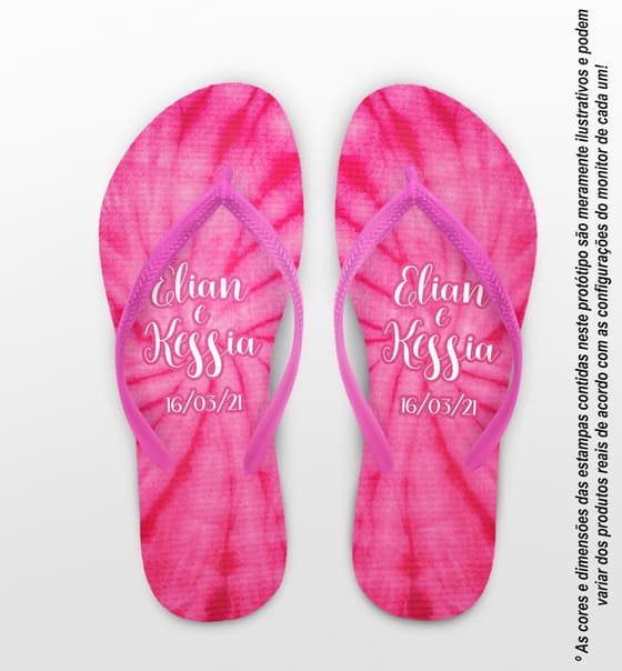 Chinelo Casamento Tie Dye Personalizado COD 7873