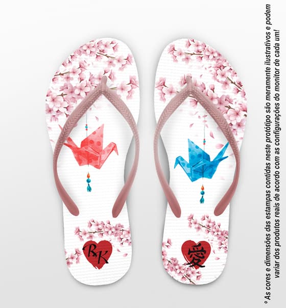 Chinelo Casamento Tsuru Personalizado COD 10748