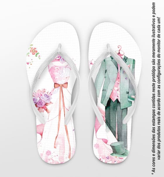 Chinelo Casamento Vestido e Terno de Noivos Personalizado COD 8012