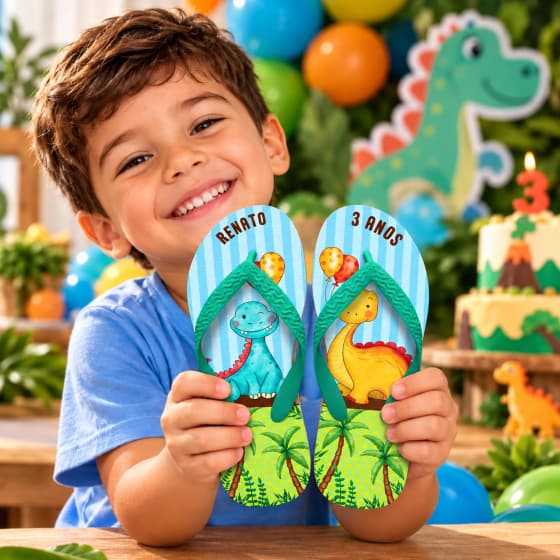 Chinelo Personalizado Infantil com Foguete COD 6804
