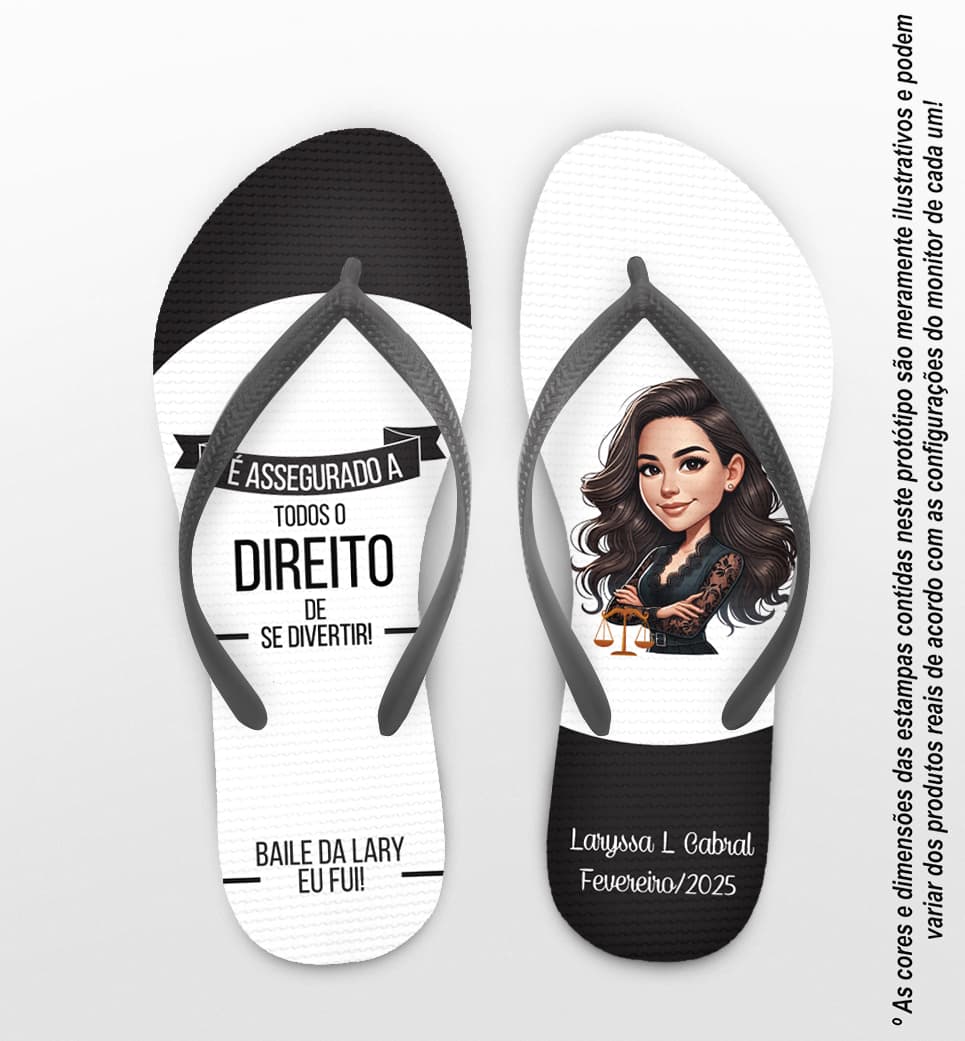 Chinelo Baile de Formatura Direito Personalizado COD 4019