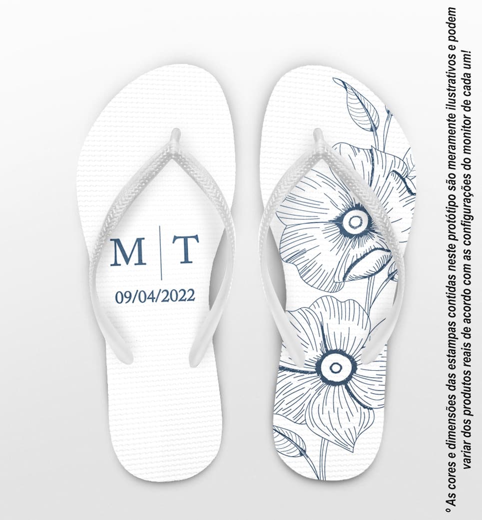 Chinelo Casamento Personalizado COD 9261