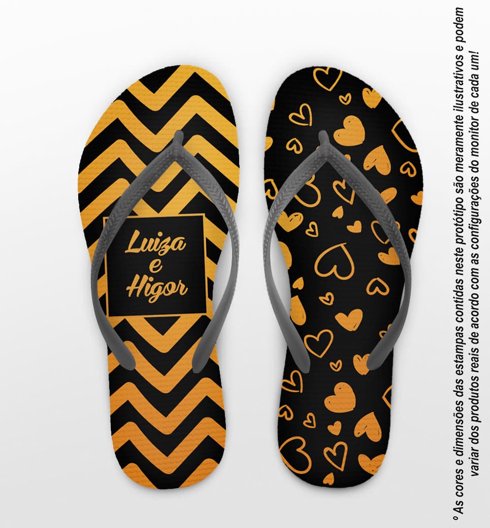Chinelo Casamento Personalizado com Floral COD 9283
