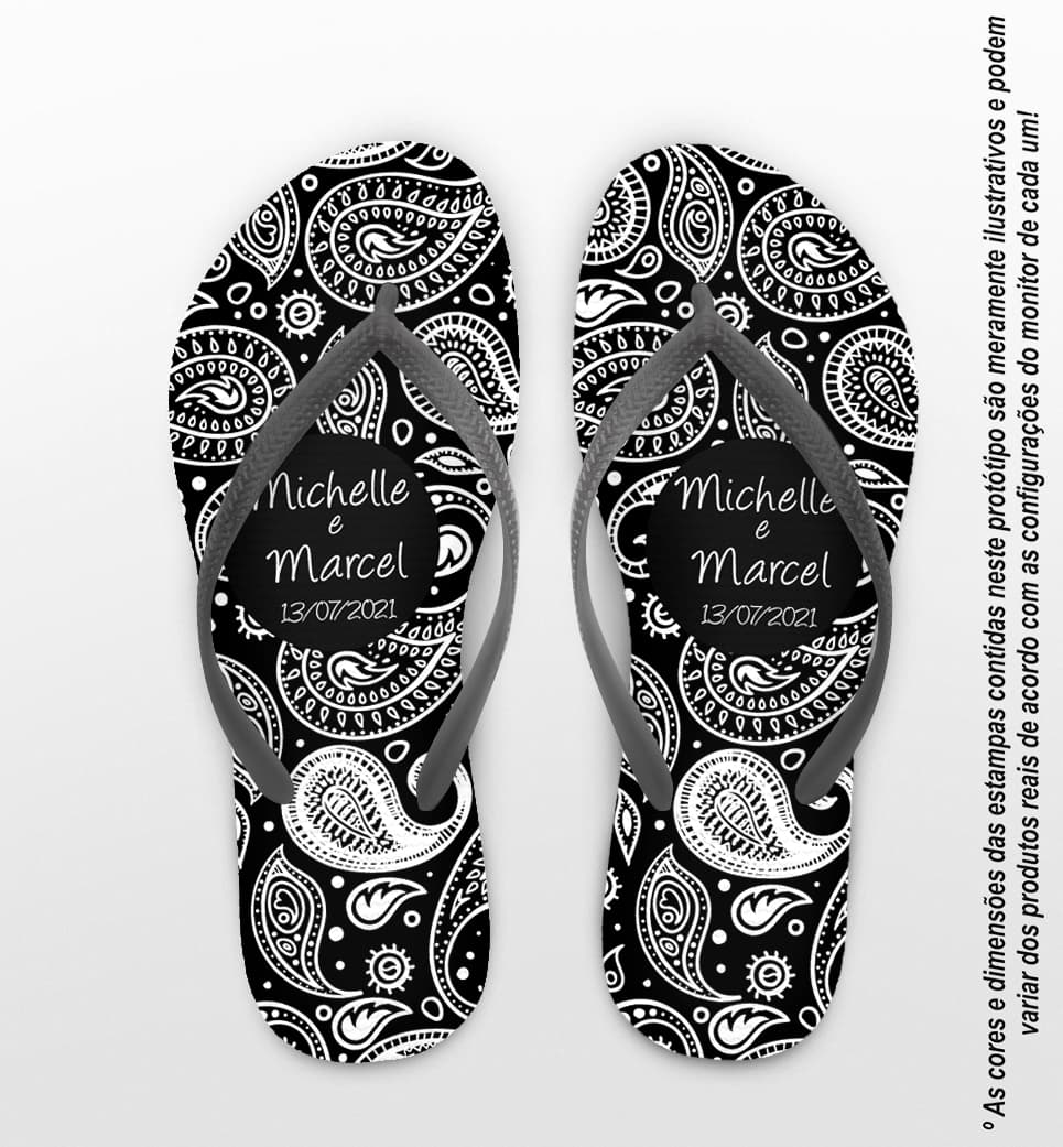 Chinelo Casamento Personalizado Mandalas COD 9299