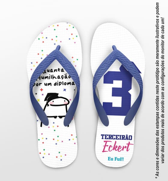 Chinelo Flork Formatura Terceirão Personalizado COD 12389