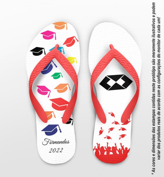 Chinelo Formatura Administração Capelos Personalizado COD 4003