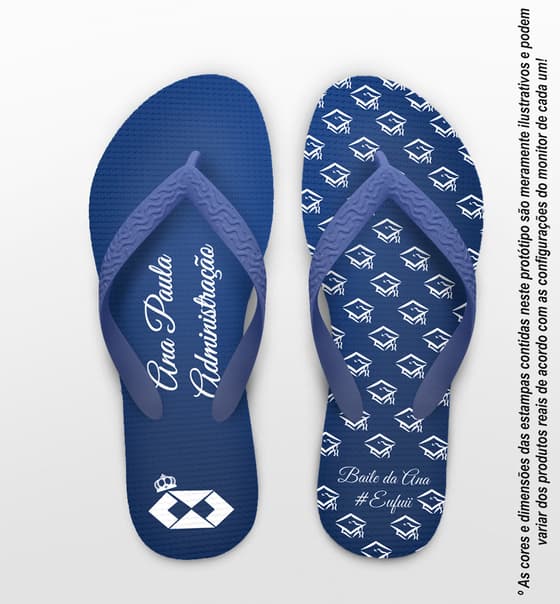 Chinelo Formatura Administração com Capelos Personalizado COD 5747