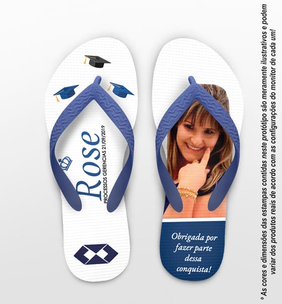 Chinelo Formatura Administração, Foto Personalizado COD 3503