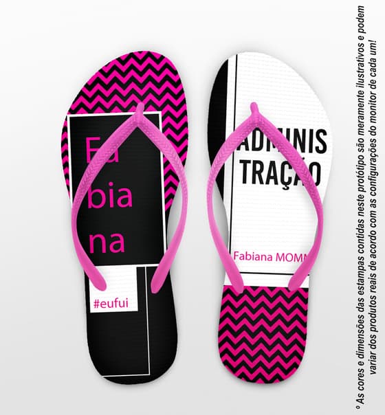Chinelo Formatura Administração Personalizado Chevron COD 9422