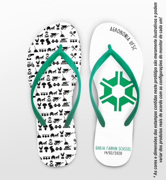Chinelo Formatura Agronomia Personalizado COD 3056