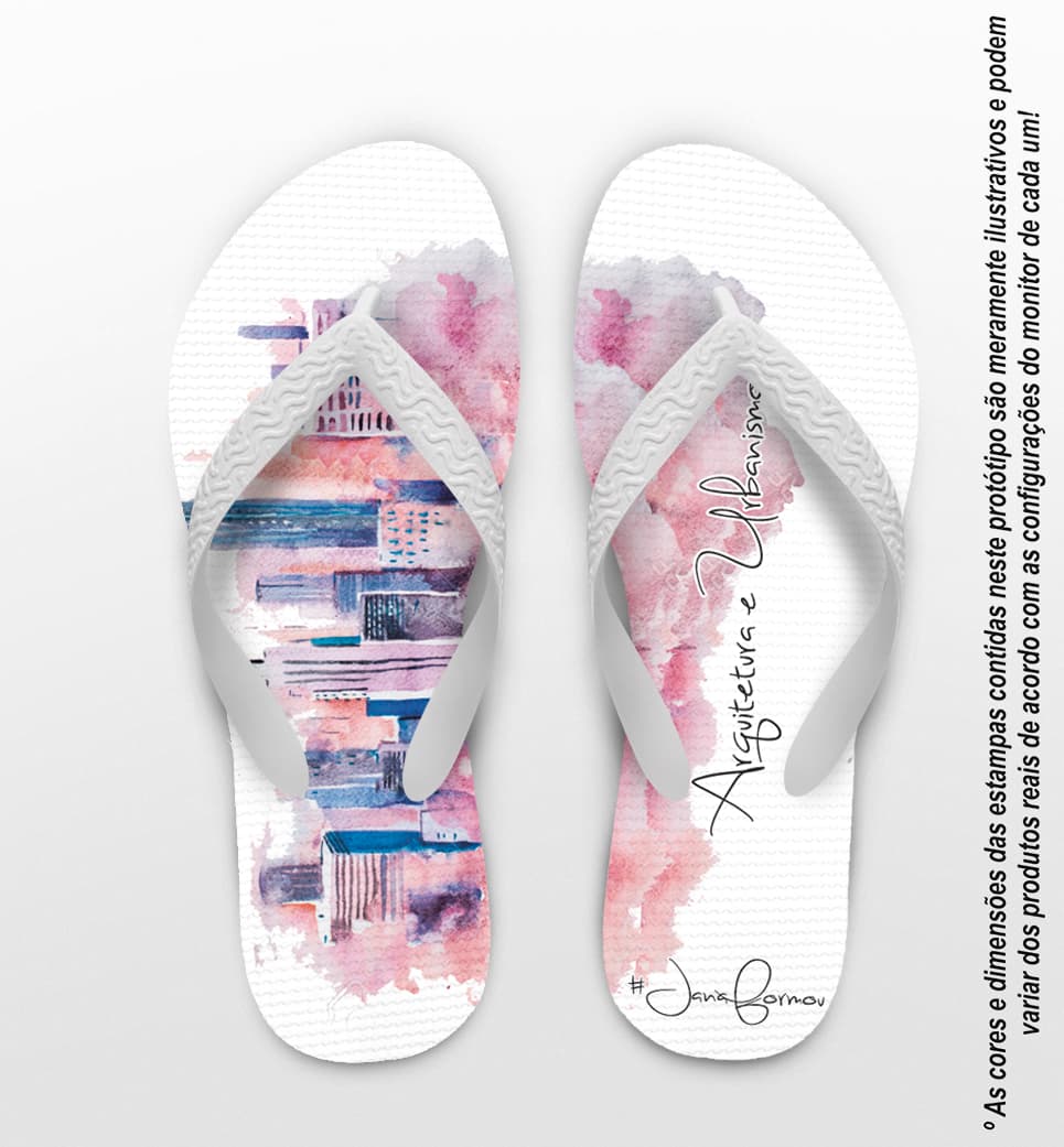 Chinelo Formatura Arquitetura e Urbanismo Personalizado COD 5204
