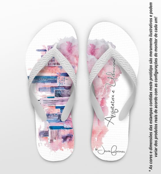 Chinelo Formatura Arquitetura e Urbanismo Personalizado COD 5204