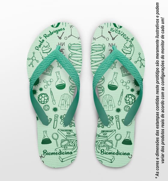 Chinelo Formatura Biomedicina Personalizado COD 12805