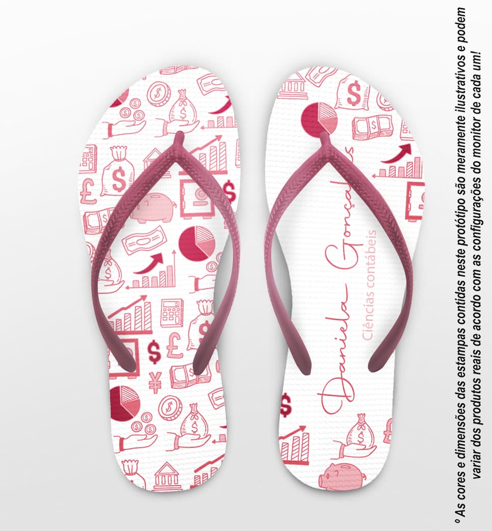 Chinelo Formatura Ciências Contábeis Personalizado COD 12524