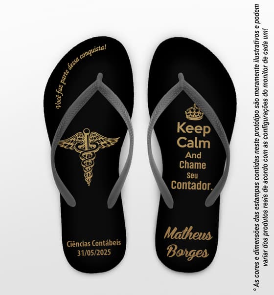Chinelo Formatura Contabilidade Personalizado COD 12376
