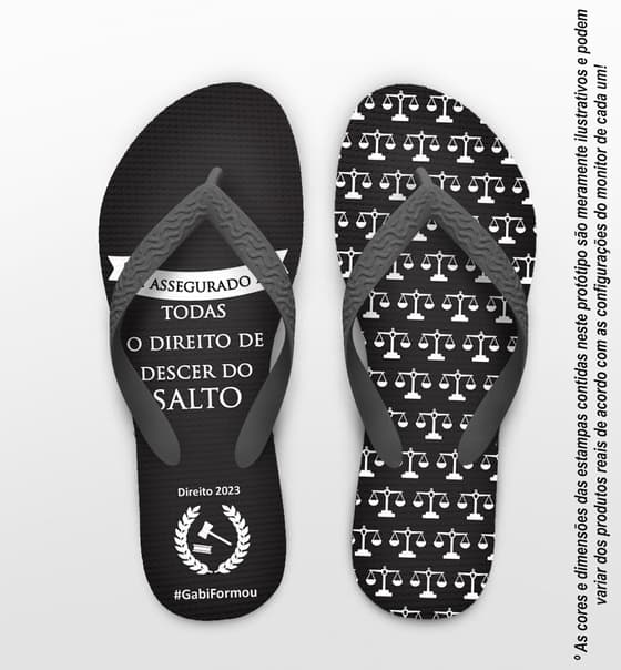 Chinelo Formatura Direito Balanças Personalizado COD 10342