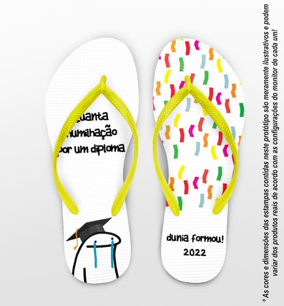 Chinelo Formatura Direito Flork Personalizado COD 10843
