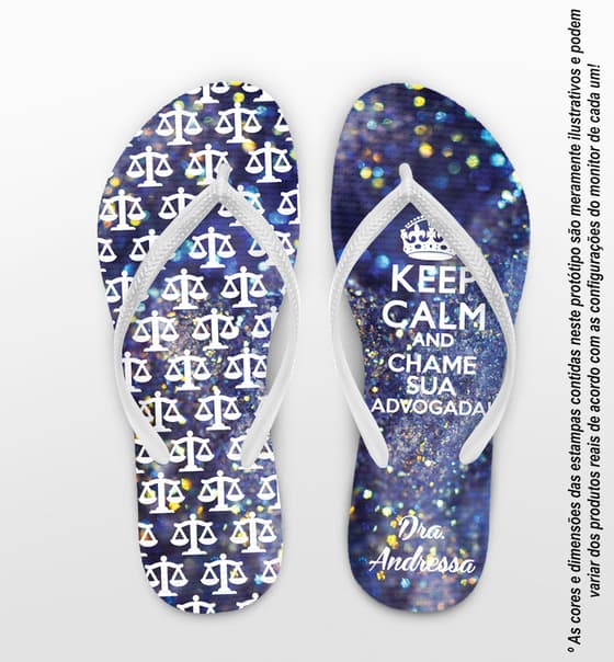 Chinelo Formatura Direito Fundo Glitter Personalizado COD 9577