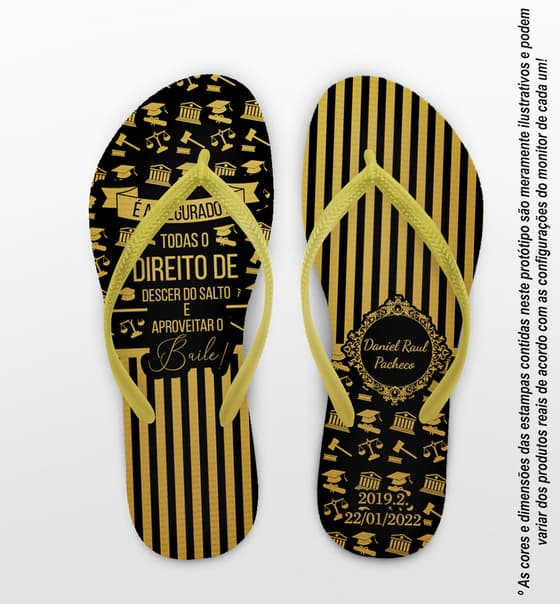 Chinelo Formatura Direito Personalizado COD 10343